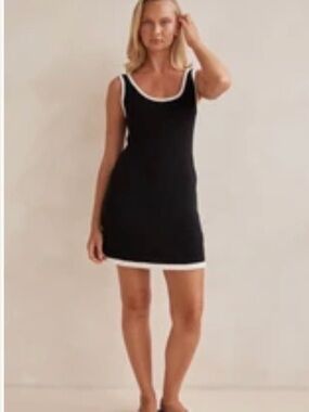 Runway Scout Ivy Knit Mini Dress Black Australian Size 8 / US 4 NWT